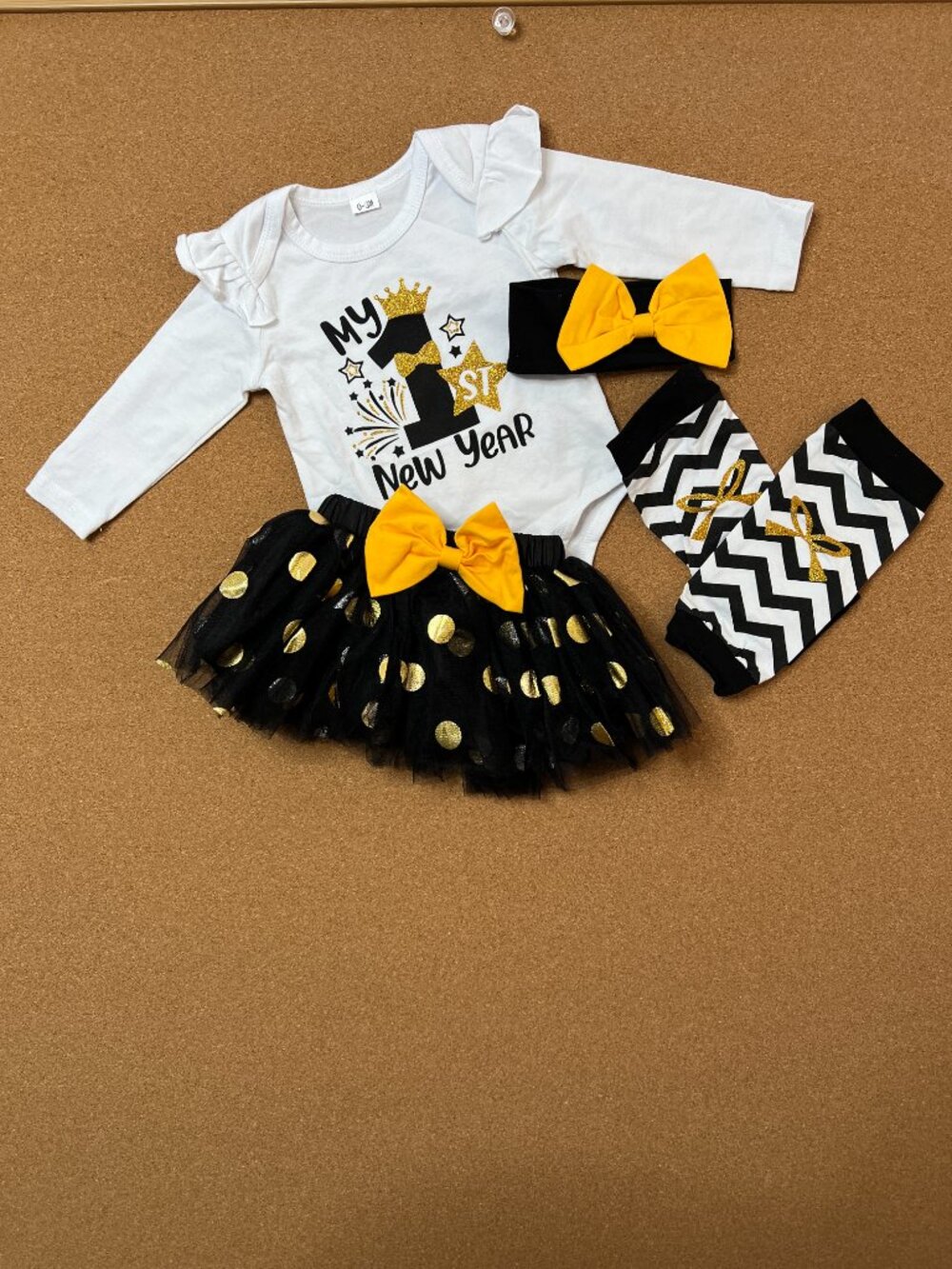 Baby Girl My 1st New Year Long Sleeve 4 Pc 0-3 Months New